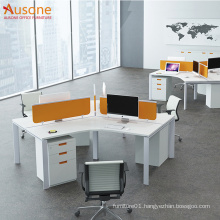new design office cubicles 3 person workstation